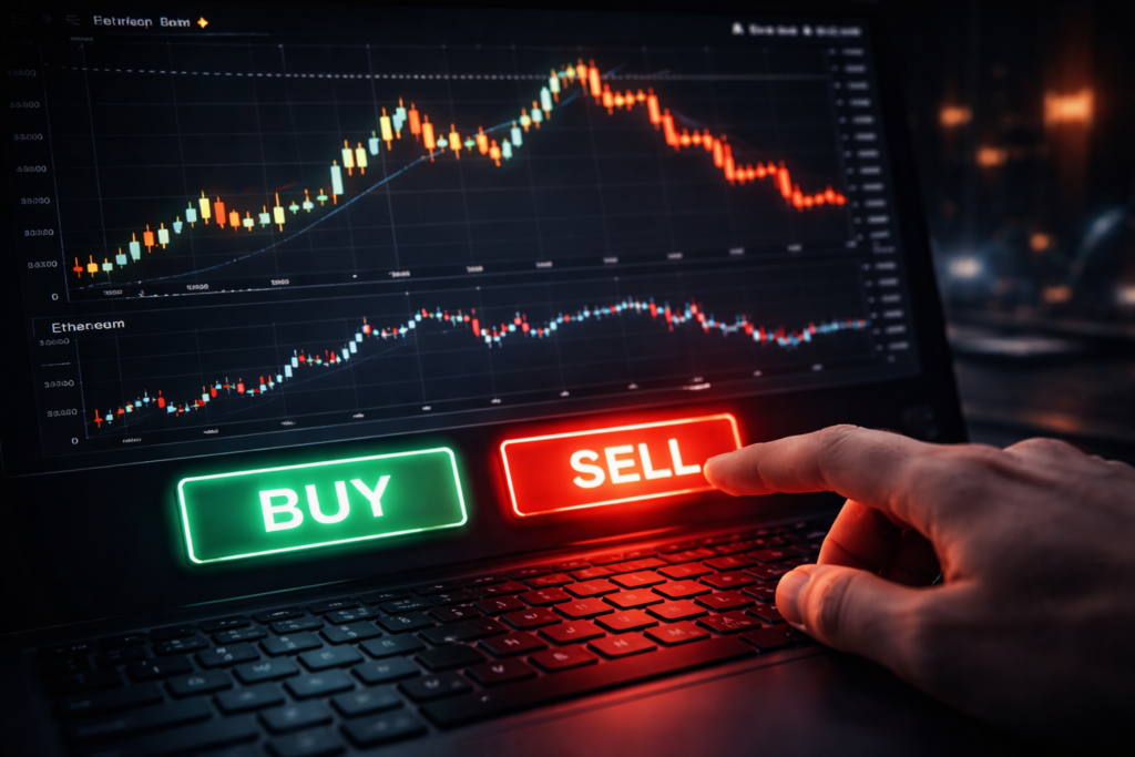 when to sell crypto for profit using sell button strategy